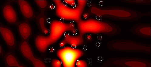 Electromagnetic resonance in a random crystal