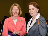 Phoebe Rouse with Vice Chancellor and Provost Astrid Merget