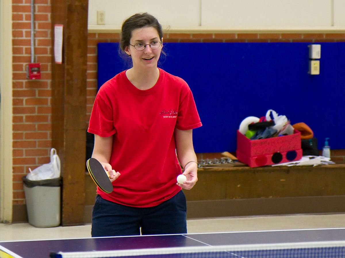 Pongfest 2009: Rebecca Prepares to Serve