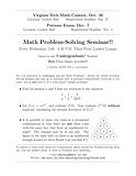 Math Problem-Solving Seminar 2019