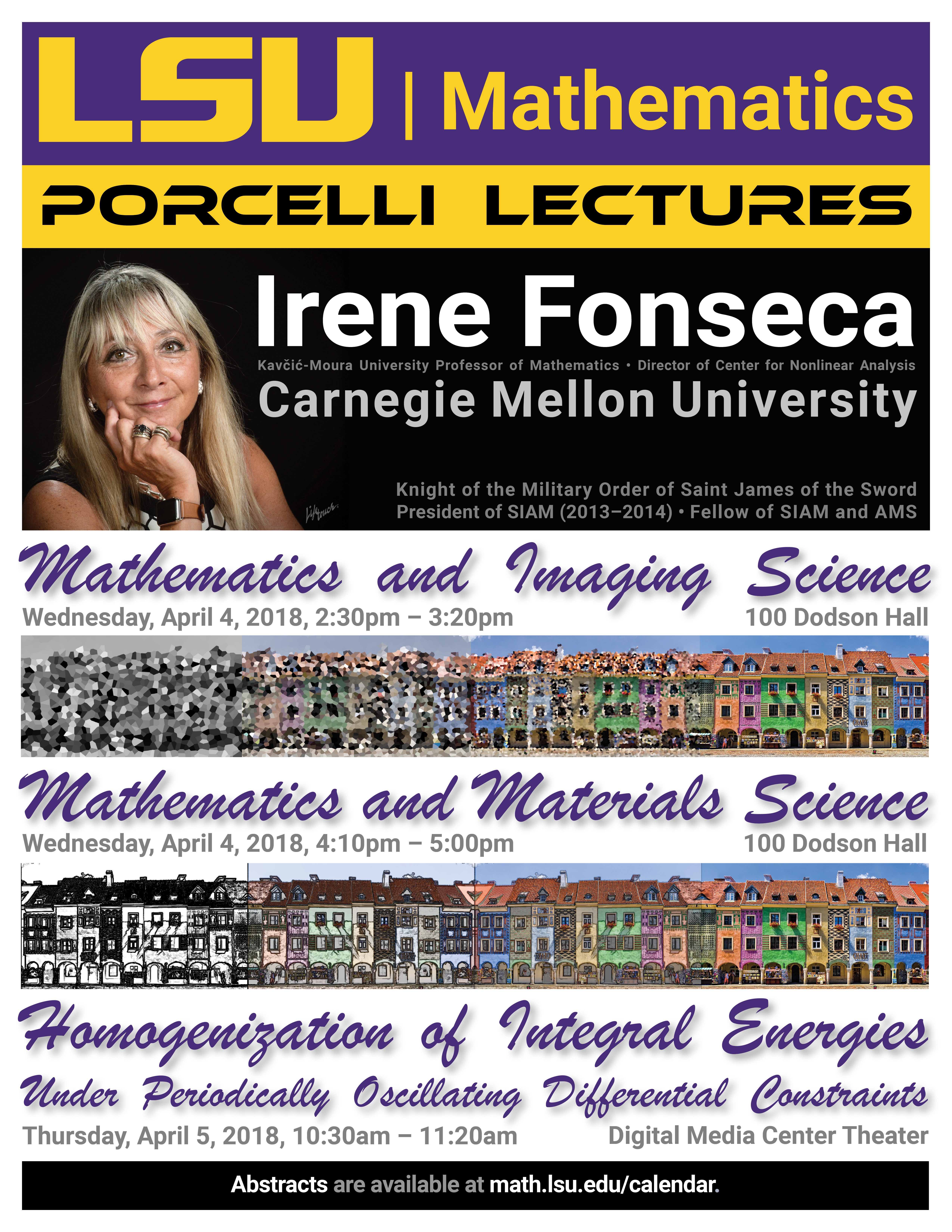 Irene Fonseca Porcelli Lectures 2018