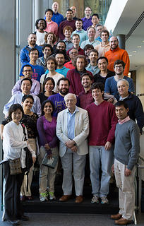 Jean-Pierre Serre with LSU faculty and graduate students