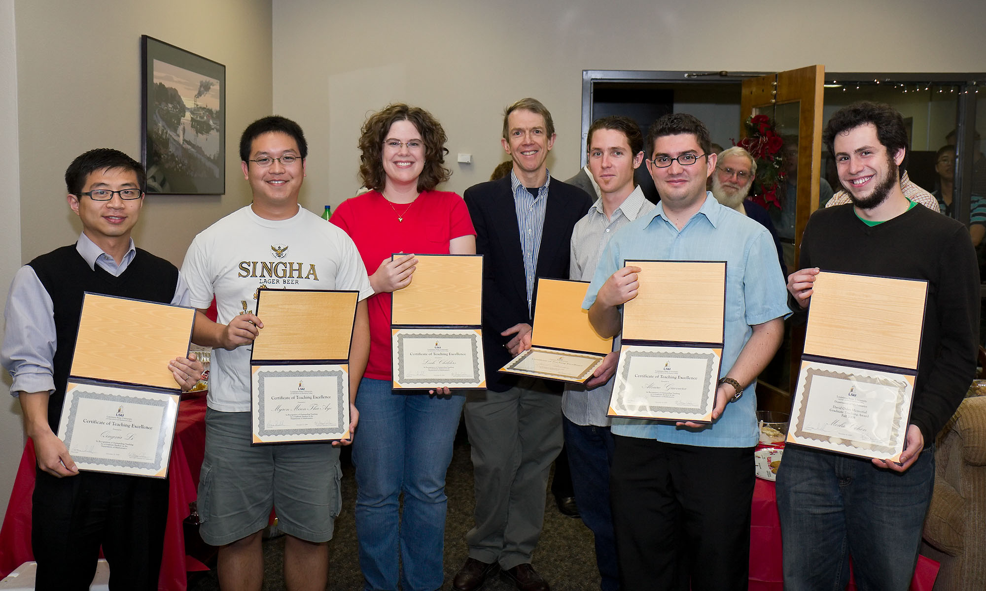 Recipients of Teaching Awards 