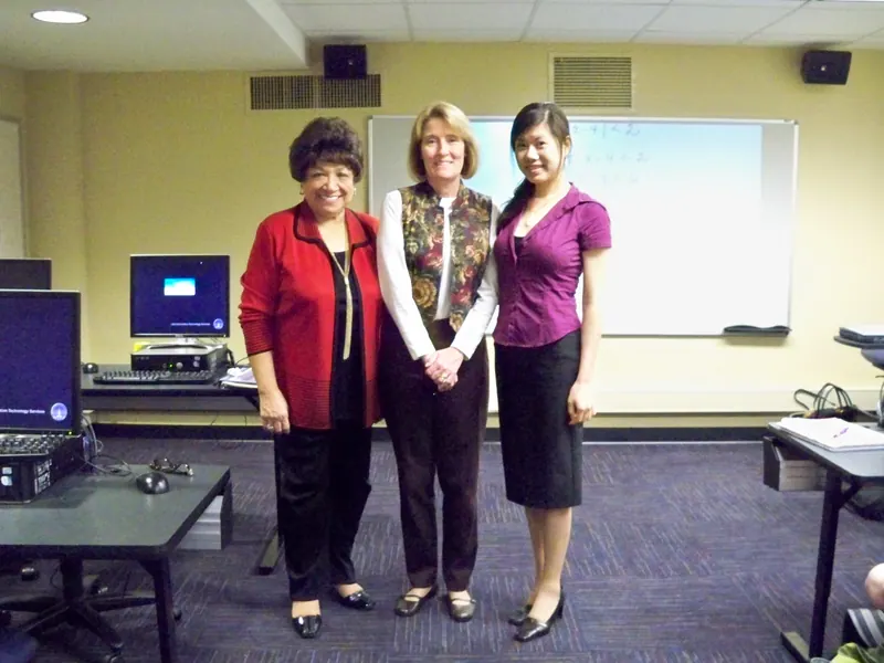 A photo of the three volunteers.