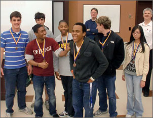 The Bronze Medals Team members were from Bonnabel, De La Salle, Jesuit and West Ouachita High Schools (Fourth Place Team)