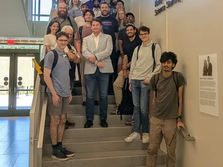 Group photo on a stairway